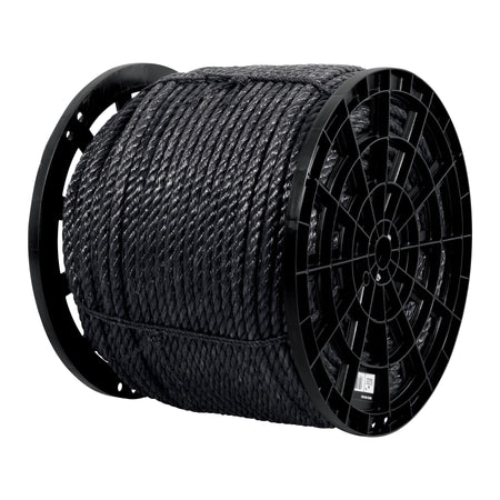 Kilo de cuerda negra de polipropileno 16 mm, carrete 30kg