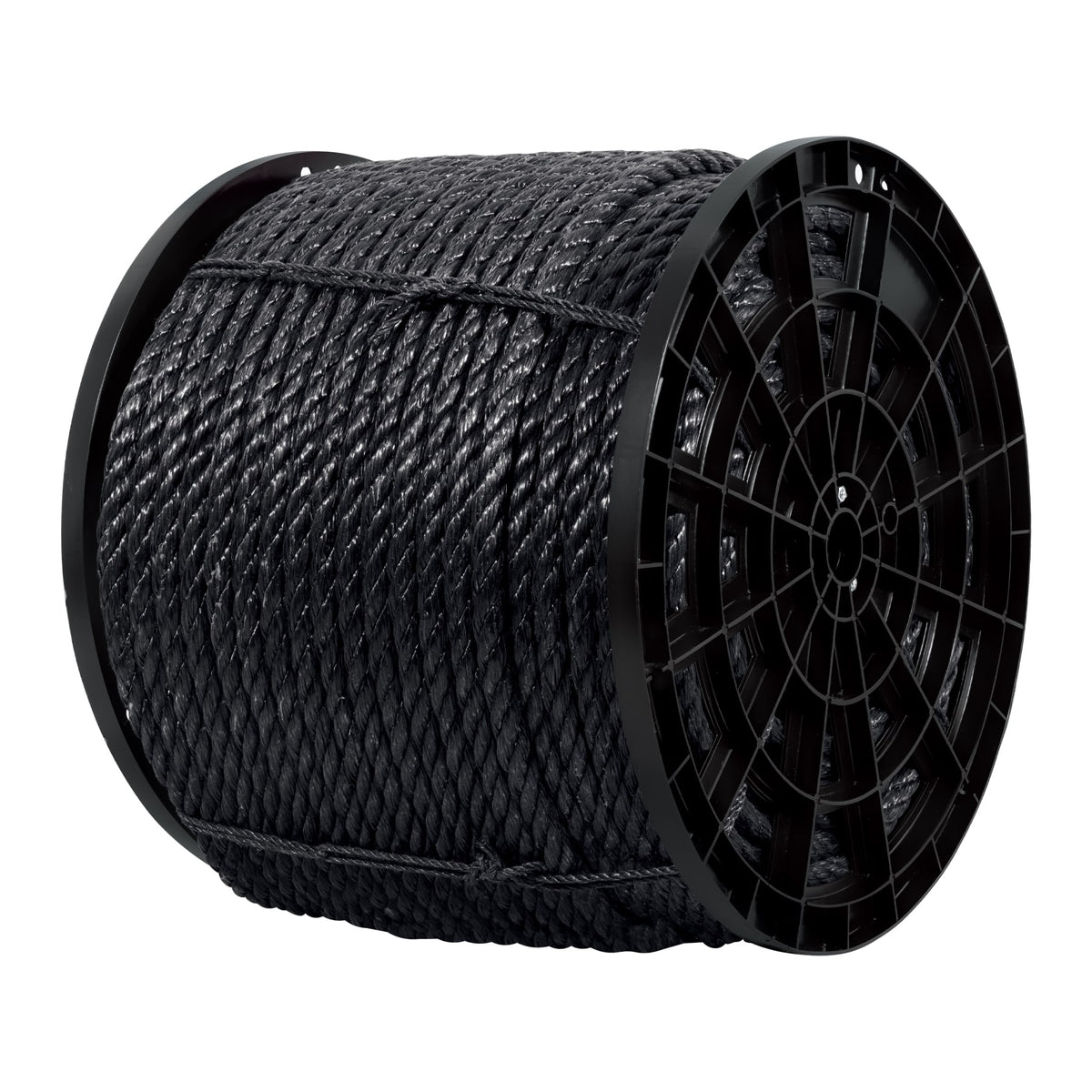 Kilo de cuerda negra de polipropileno 19 mm, carrete 30kg