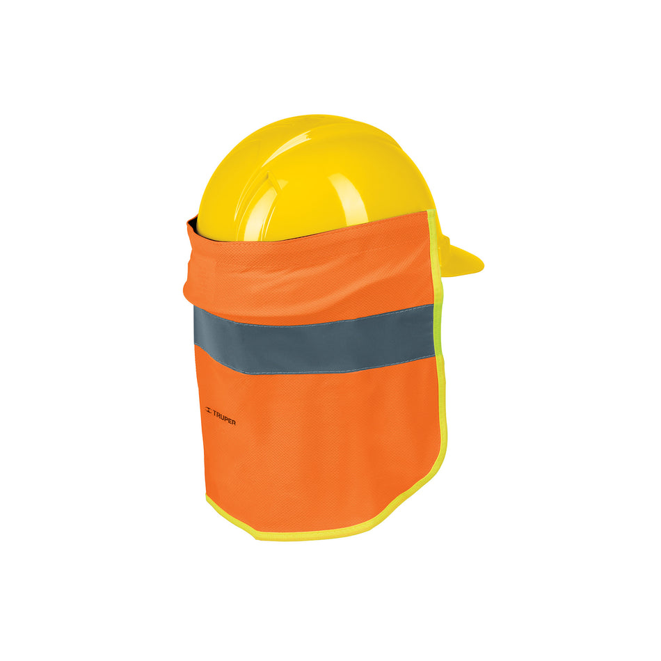 Cubrenuca para casco con reflejante Truper naranja
