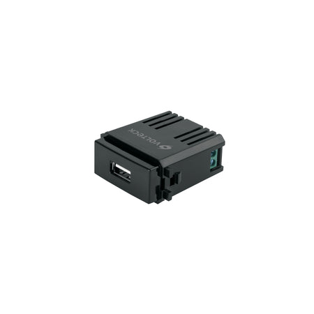 Módulo USB, línea Italiana, color negro, Volteck