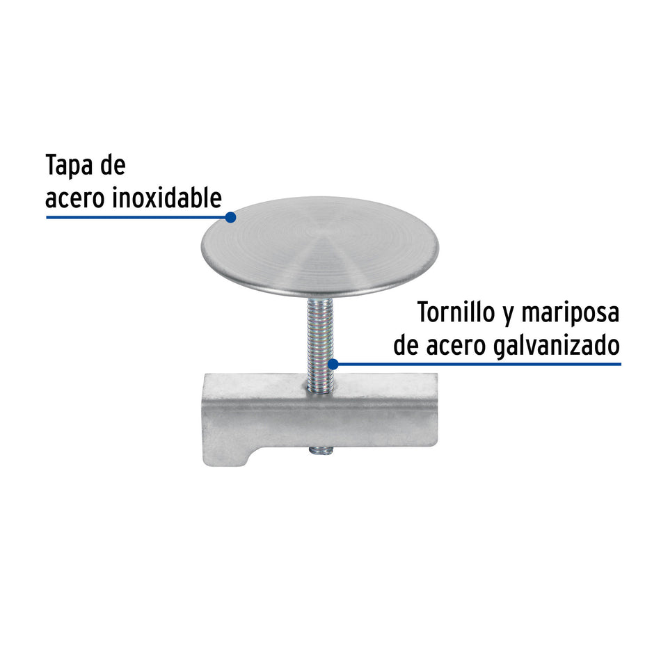 Cubretaladro de acero inoxidable 1-3/4" satin FOSET