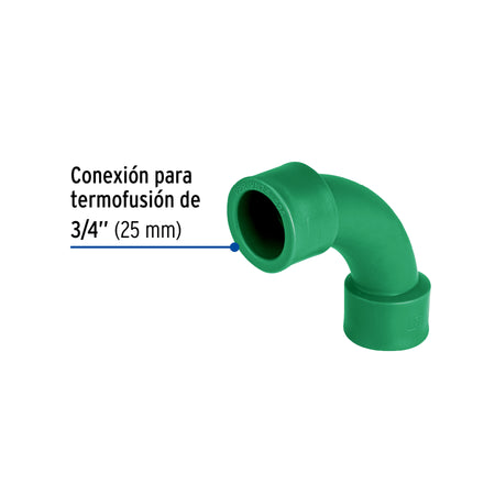 Curva 90° de PPR 3/4" (25mm) FOSET