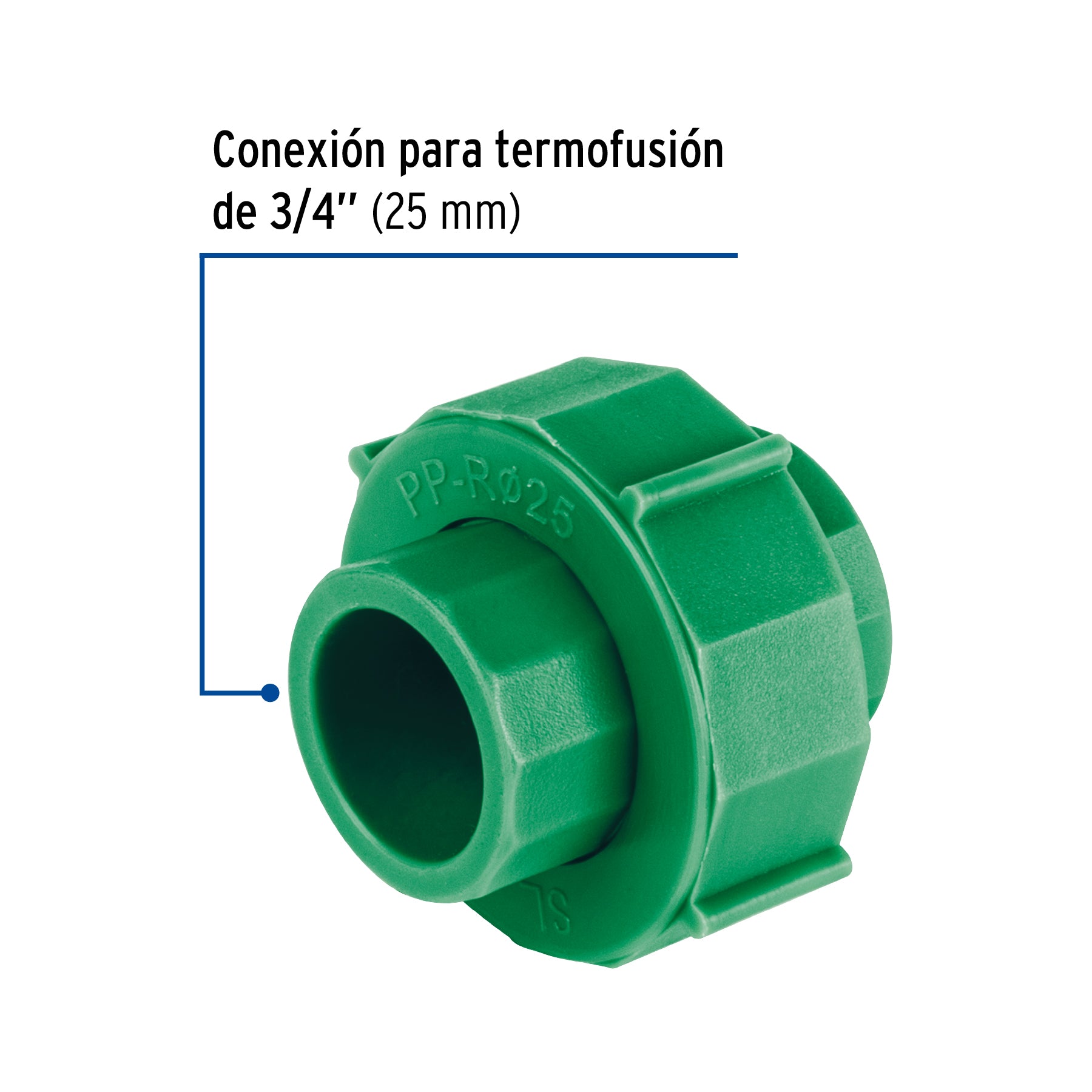 Tuerca union PPR plastica FOSET 3/4"