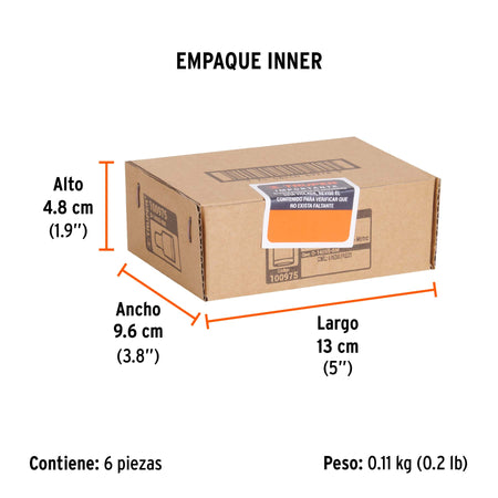 Dado de 5.5 mm, 12 puntas, cuadro 1/4', Truper