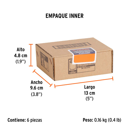 Dado de 9 mm, 12 puntas, cuadro 1/4', Truper