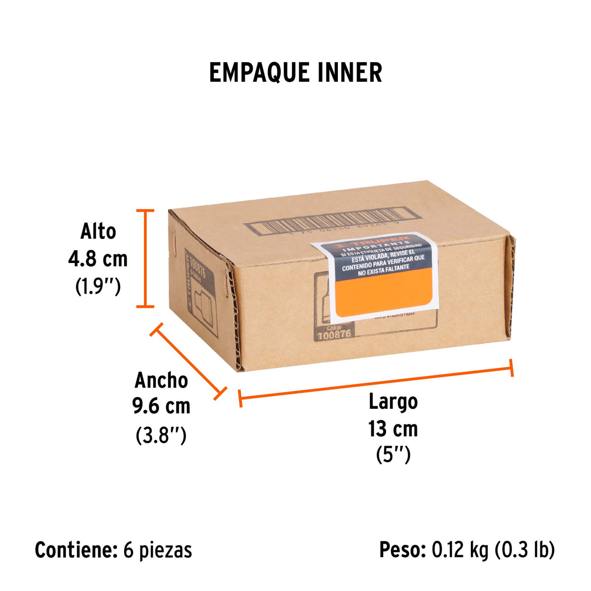 Dado de 9/32', 12 puntas, cuadro 1/4', Truper