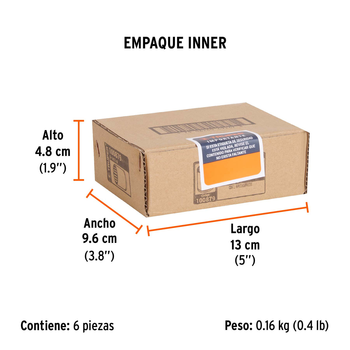 Dado de 11/32', 12 puntas, cuadro 1/4', Truper