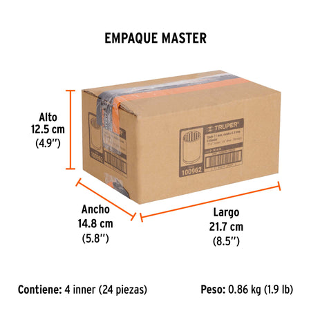 Dado de 7/16', 12 puntas, cuadro 1/4', Truper