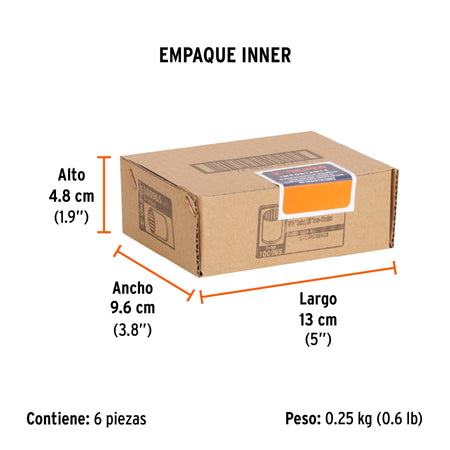 Dado de 9/16', 12 puntas, cuadro 1/4', Truper
