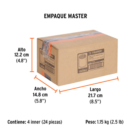 Dado de 9/16', 12 puntas, cuadro 1/4', Truper