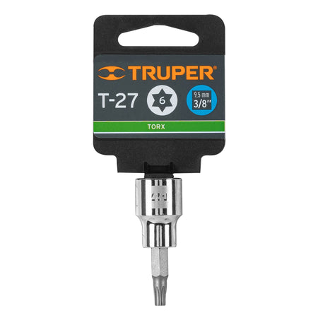 Dado punta torx T-27, cuadro 3/8', Truper
