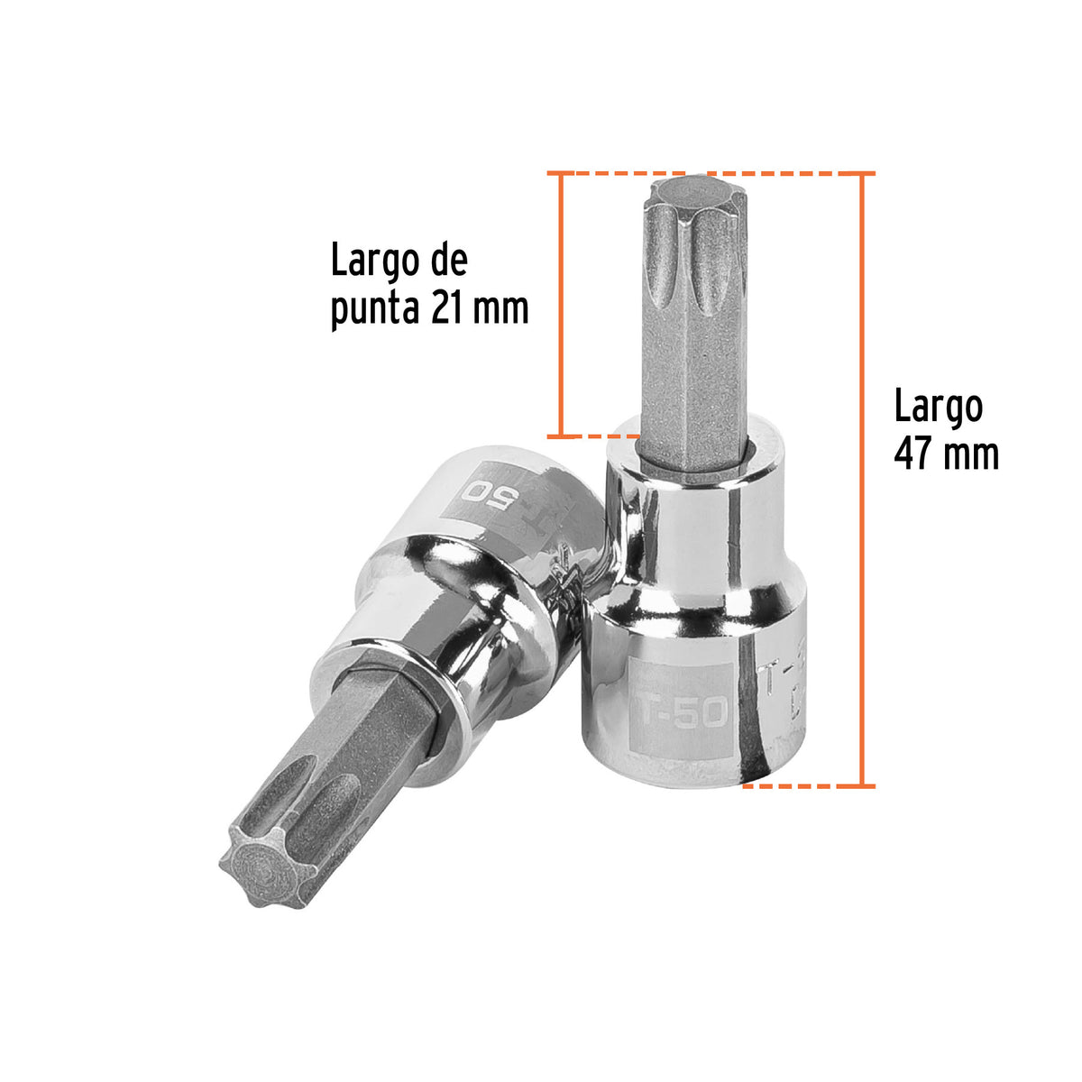 Dado punta torx T-50, cuadro 3/8', Truper