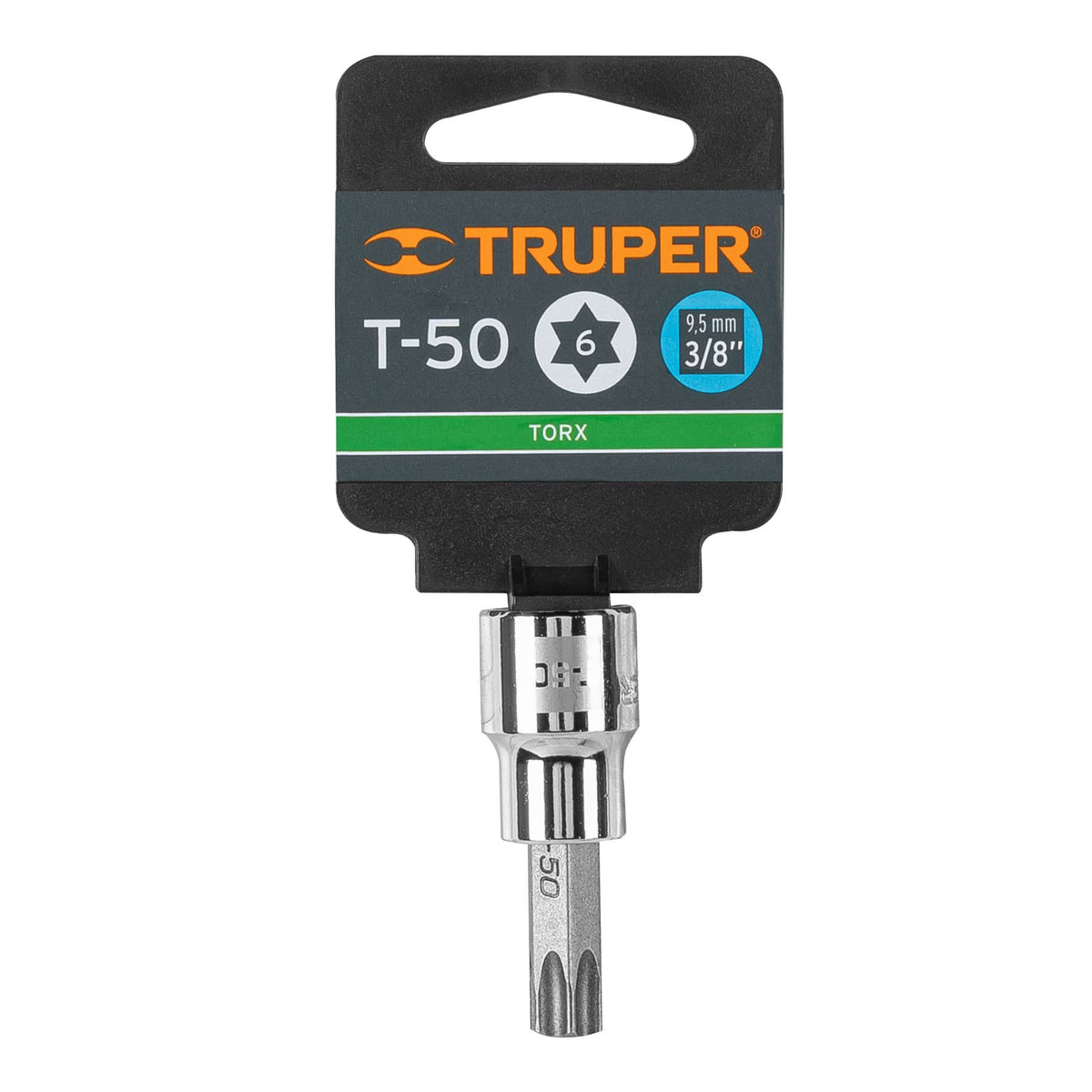 Dado punta torx T-50, cuadro 3/8', Truper