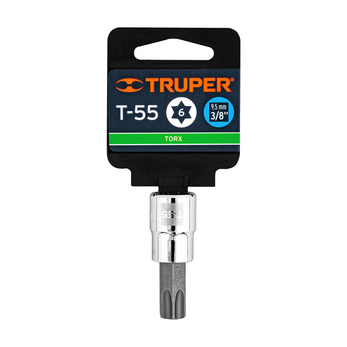 Dado punta torx T-55, cuadro 3/8', Truper