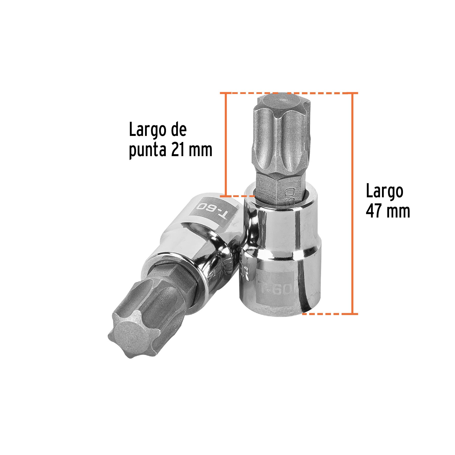 Dado punta torx T-60, cuadro 3/8', Truper