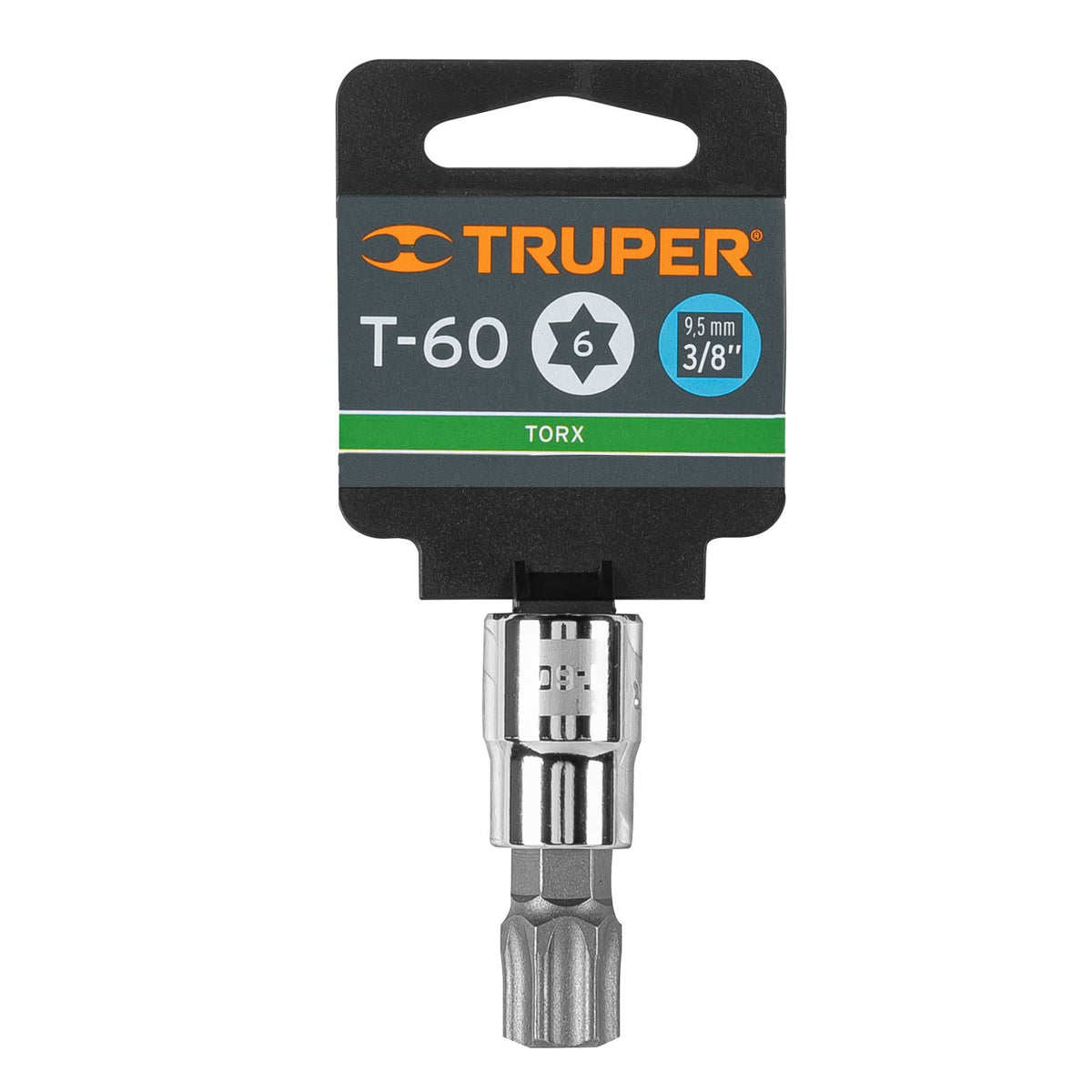 Dado punta torx T-60, cuadro 3/8', Truper