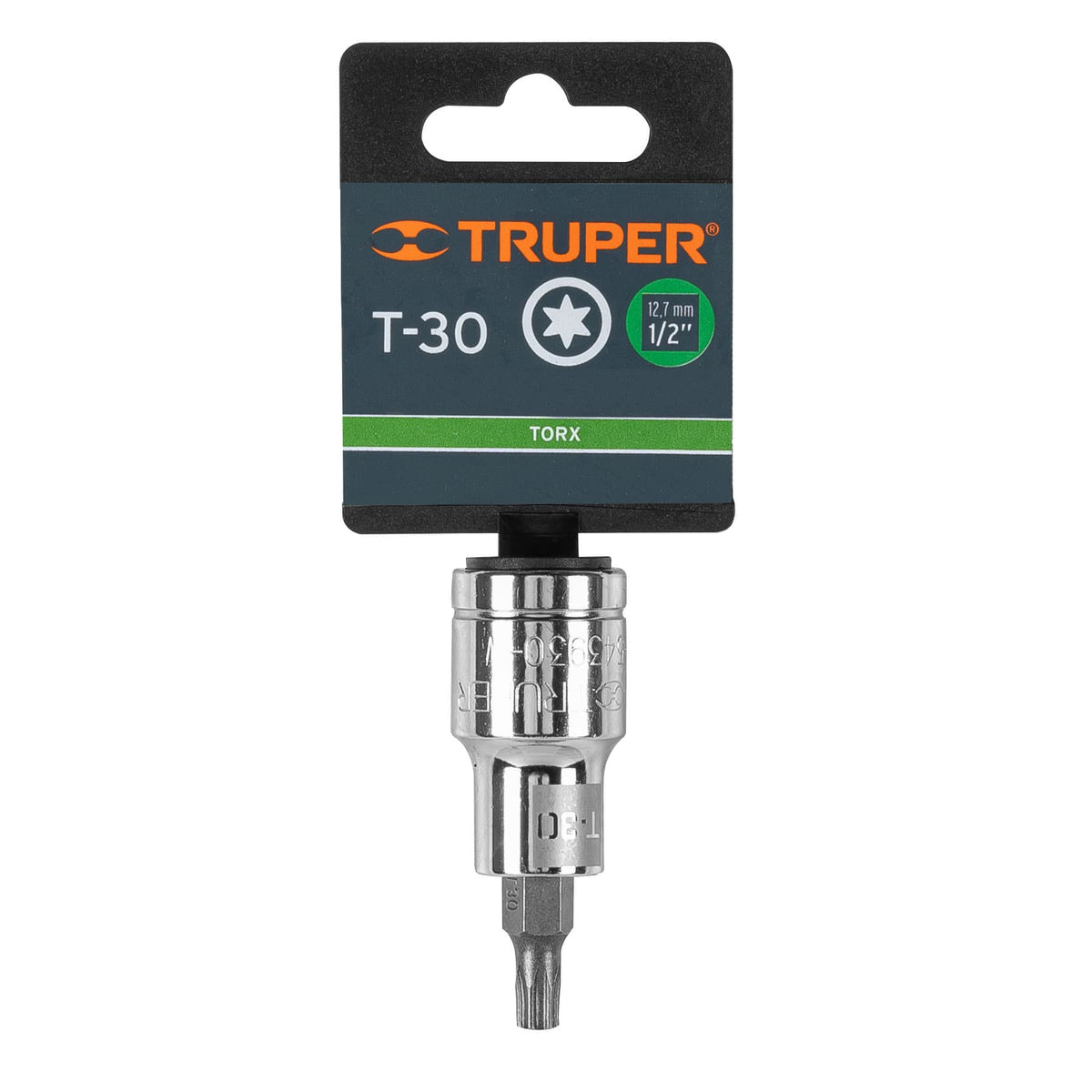 Dado punta torx T-30, cuadro 1/2', Truper