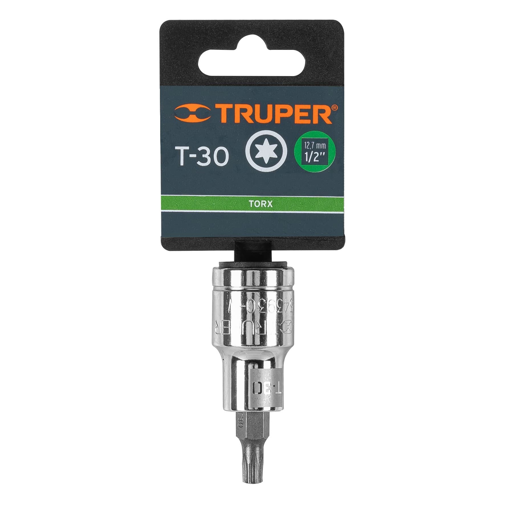 Dado punta torx T-30, cuadro 1/2', Truper
