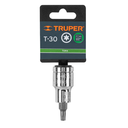 Dado punta torx T-30, cuadro 1/2', Truper
