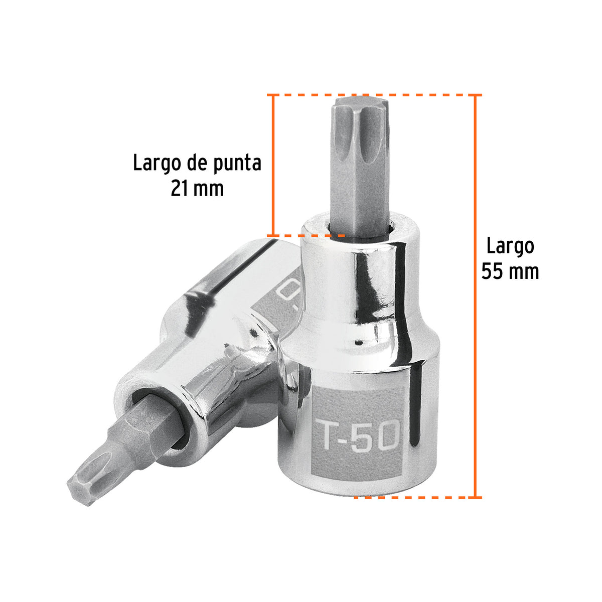 Dado punta torx T-50, cuadro 1/2', Truper