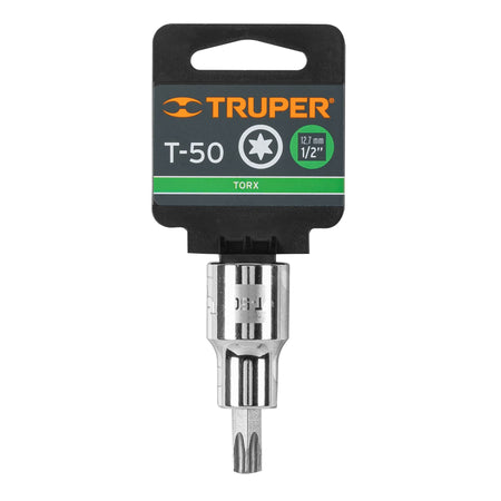Dado punta torx T-50, cuadro 1/2', Truper
