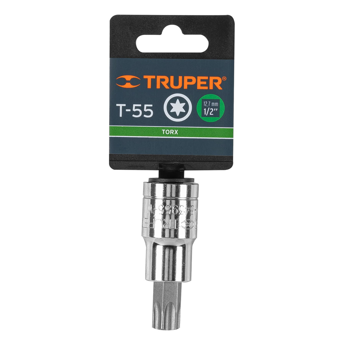 Dado punta torx T-55, cuadro 1/2', Truper