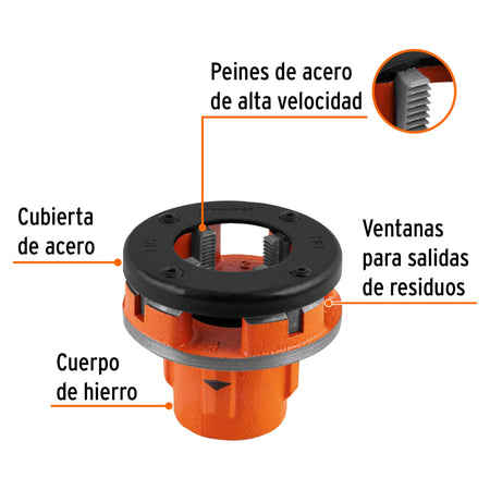 Dado 1-1/2' para tarrajas TA-850 y TA-851, Truper 1/2'