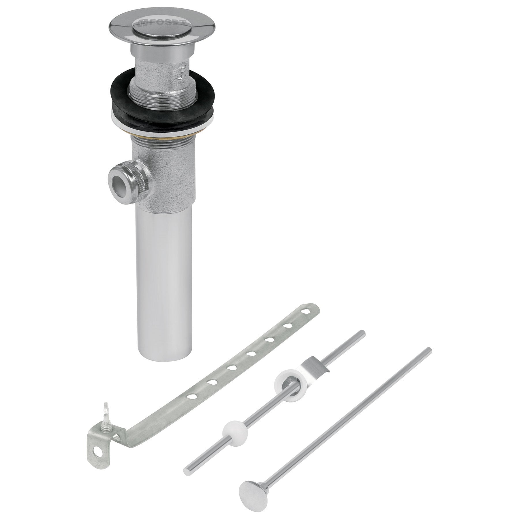 Contra para lavabo con rebosaderosistema automatico cromo
