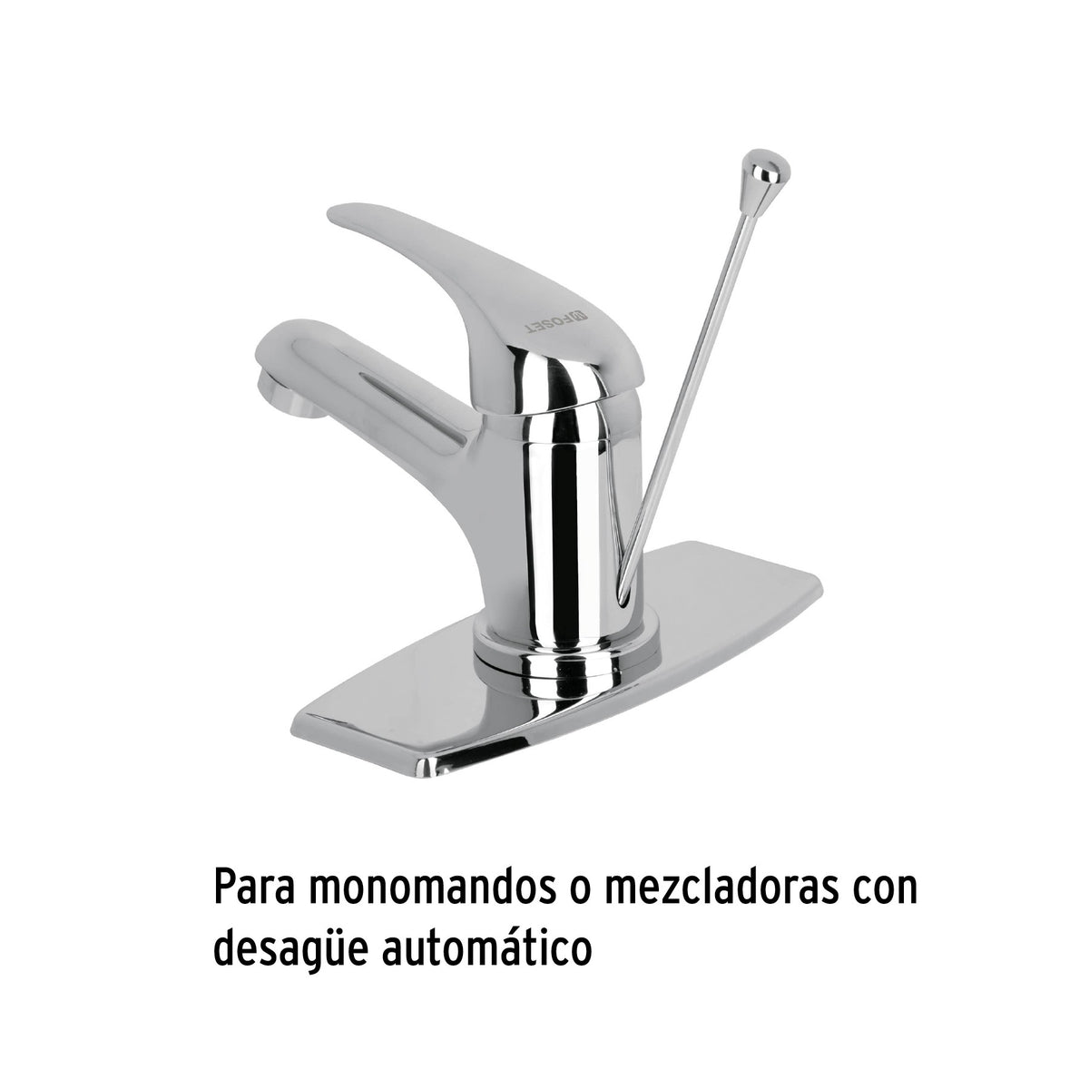 Contra para lavabo con rebosaderosistema automatico cromo