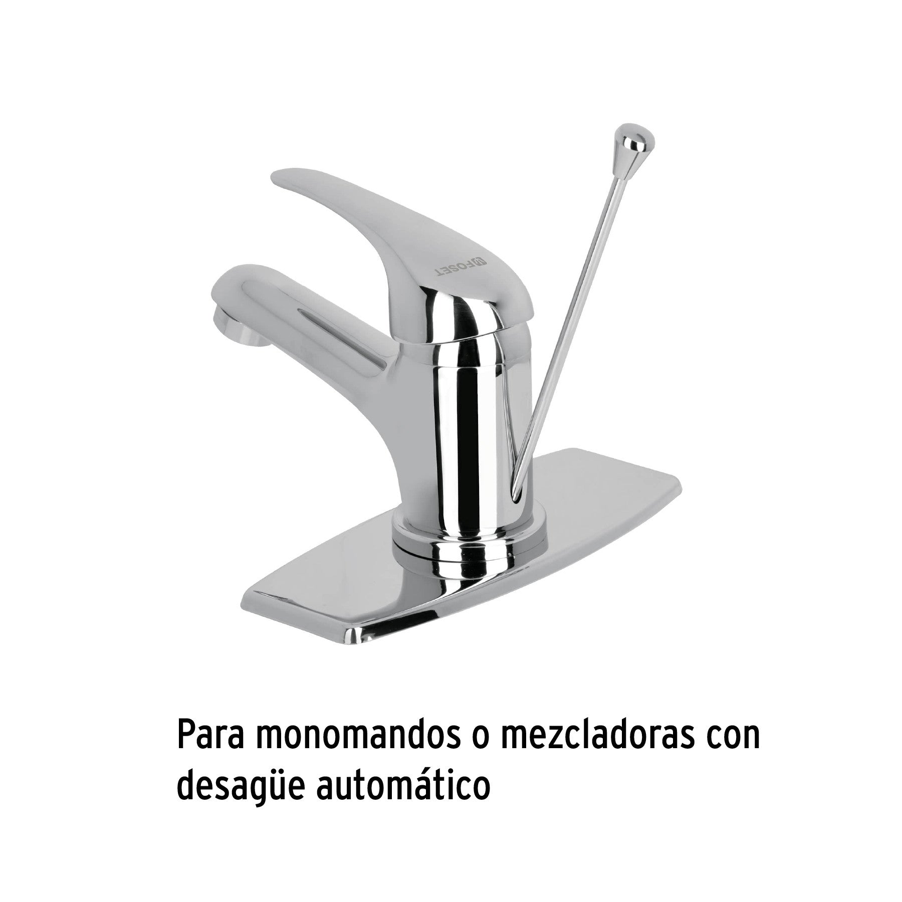 Contra para lavabo con rebosaderosistema automatico cromo