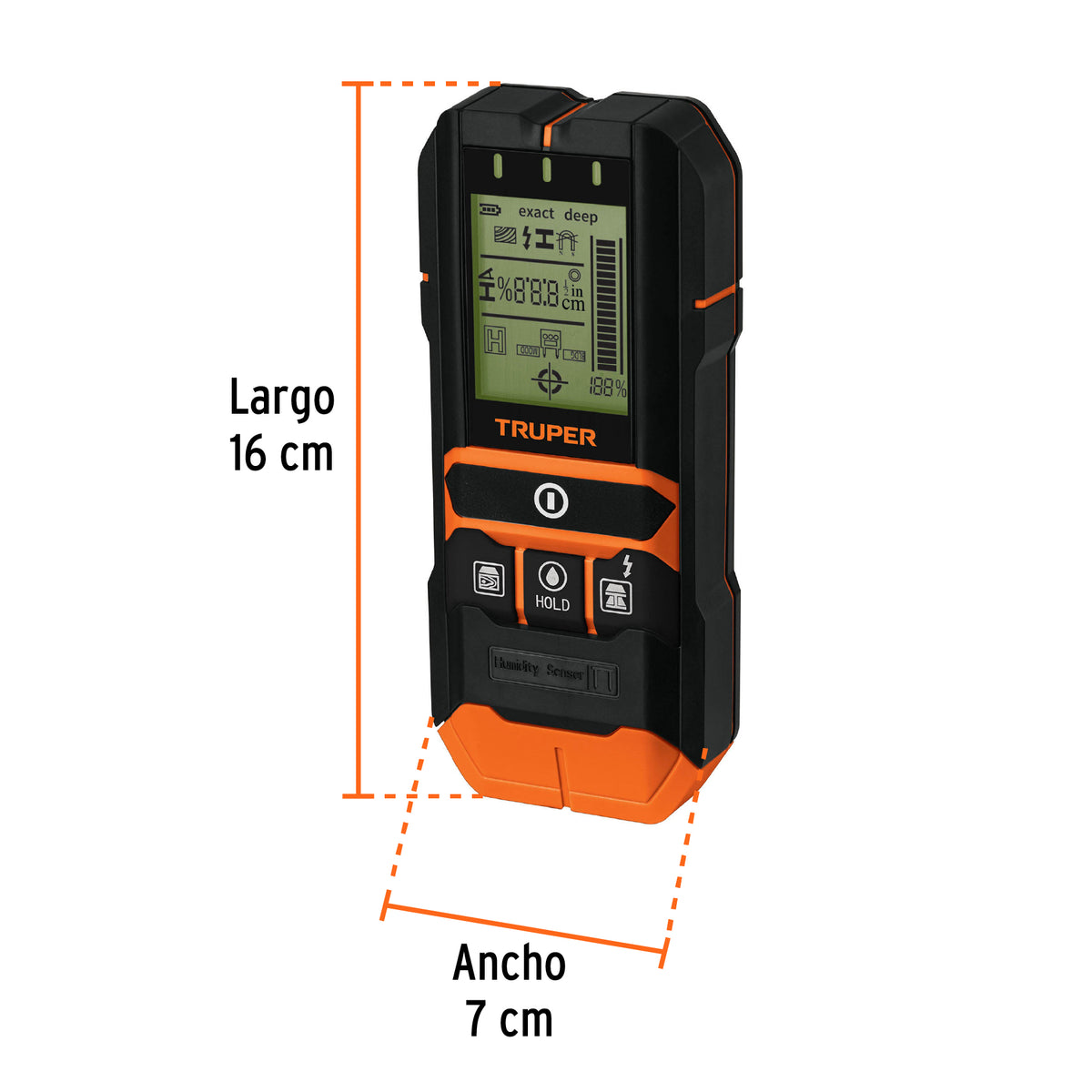 Detector de materiales detras de muros profundidad max 12cm