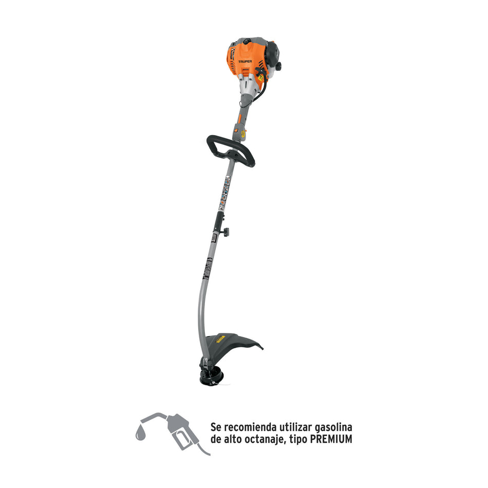 Desbrozadora a gasolina 26cc mango tipo "D" 17"corte curva