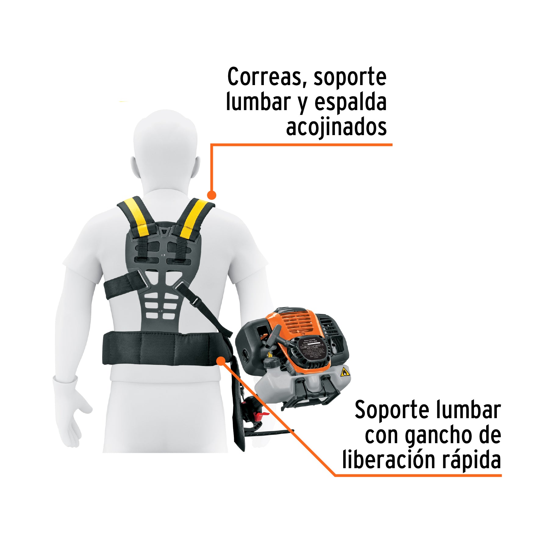 Desbrozadora multifuncional 4 en 1 a gasolina 45 cc Truper