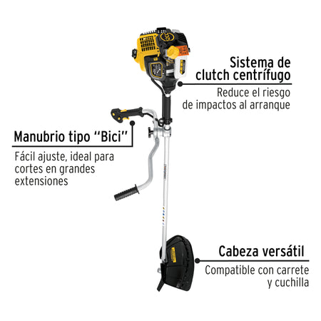 Desmalezadora a gasolina 52 cc mango tipo "bici"  Pretul