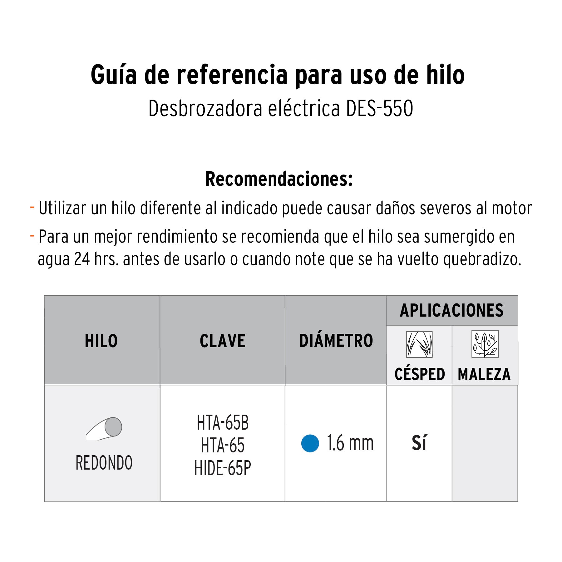 Desbrozadora electrica mango "D" corte Truper 550W