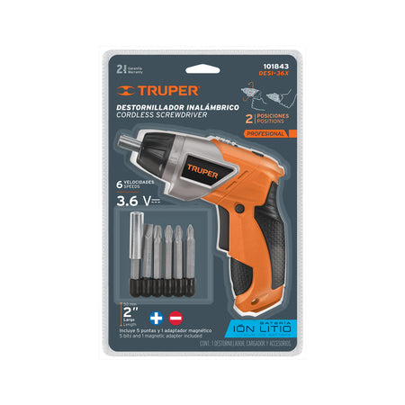 Destornillador 3.6V 2 posiciones PRO