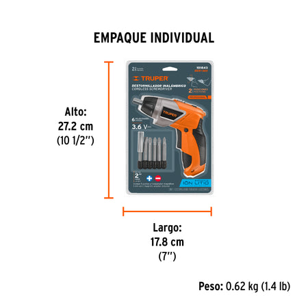 Destornillador 3.6V 2 posiciones PRO