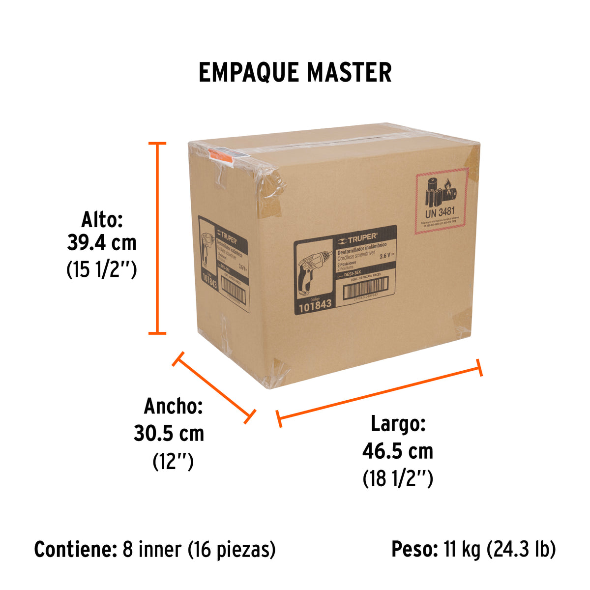 Destornillador 3.6V 2 posiciones PRO