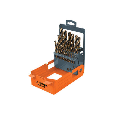 Juego de 29 brocas HSS para metal en estuche Truper Expert