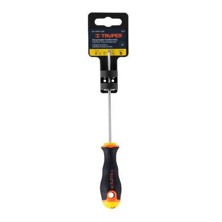 Desarmador cabinet 1/8' x 4-1/2' mango Comfort Grip, Truper