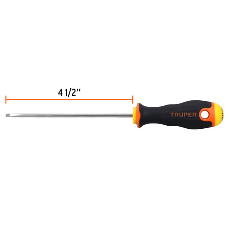 Desarmador cabinet 1/8' x 4-1/2' mango Comfort Grip, Truper