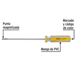 Desarmador cabinet 1/8 x 4' mango de PVC, Pretul 8 x 4'