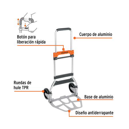 Diablo de carga plegable 120 kg Truper