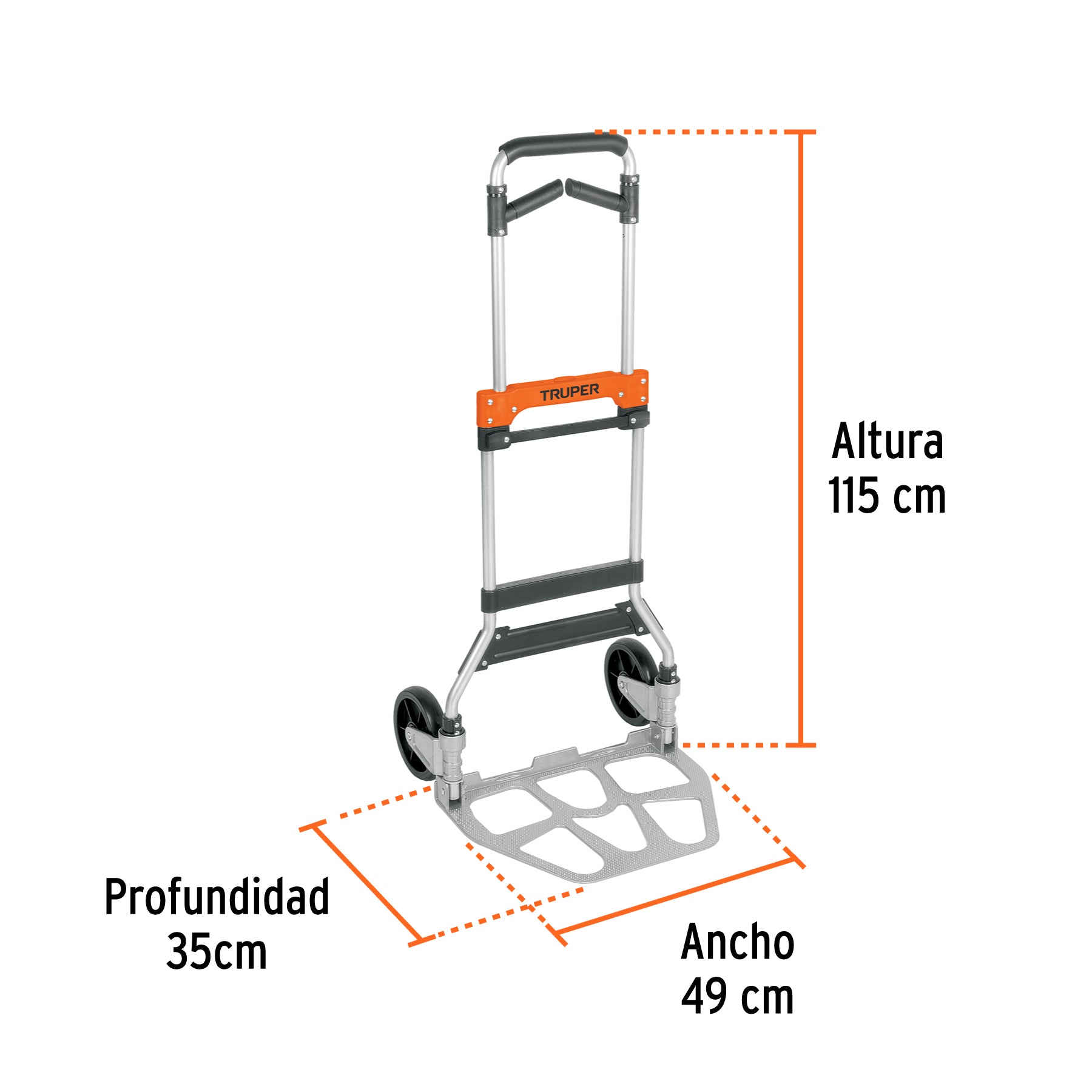Diablo de carga plegable mango abatible 170 kg Truper