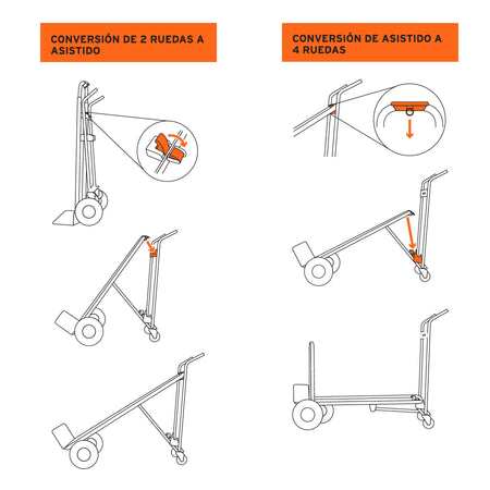 Diablo convertible de aluminio 3 en 1 Truper
