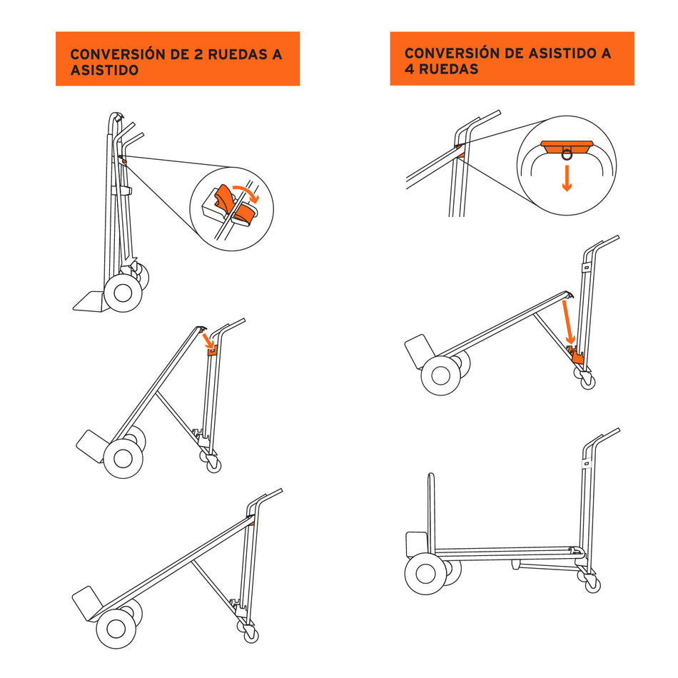 Diablo convertible de aluminio 3 en 1 Truper