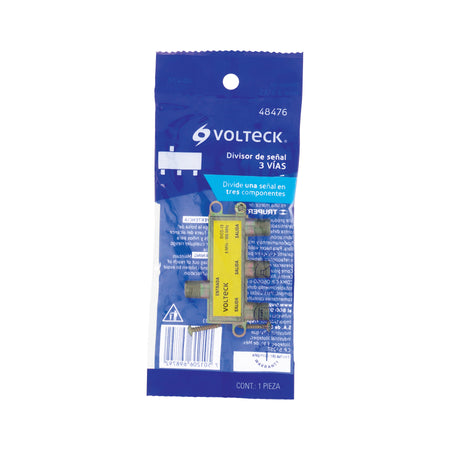 Divisor coaxial de 1 entrada y 3 salidas, Volteck