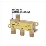 Divisor coaxial de 1 entrada y 3 salidas, Volteck