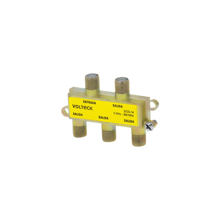 Divisor coaxial de 1 entrada y 4 salidas, Volteck