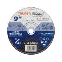 Disco Tipo 41 de x corte fino acero inox Sable 2 mm